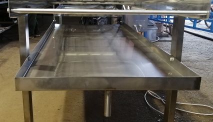 Сетчатый конвейер  для транспортировки наггетсов при обжарке